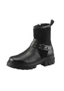 Stiefelette Heine, Damen, Gr. 40, schwarz, Glattleder, Leder, Rindsleder, Textil, Schuhe Stiefelette