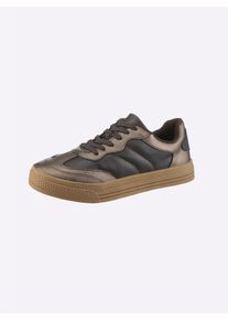 Sneaker Heine, Damen, Gr. 42, braun (braun, bronzefarben), Synthetik, Schuhe Sneaker
