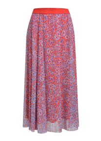 Smith & Soul Meshrock SMITH & SOUL, Damen, Gr. S, bunt (mandarin rot print), Web, Obermaterial: 92% Polyester, 8% Elasthan, gemustert, ca. Mitte Wade, R&ouml;cke Meshrock, in Midi-L&auml;nge mit elastischem Taillenbund