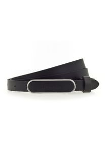 Lederg&uuml;rtel Tamaris, Damen, Gr. 85, schwarz, Rindsleder, G&uuml;rtel Lederg&uuml;rtel, Elegante, lederbezogene Koppelschlie&szlig;e in gl&auml;nzendem Silber