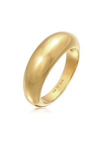 Siegelring Elli Premium "Ring Bandring Stapelring Chunky 925er Silber" Gr. 52, gold, Fingerringe, Damen, 52, ohne Stein, Silber 925 (Sterlingsilber), 7mm, Siegelring