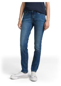 Slim-fit-Jeans Tom Tailor, Damen, Gr. 31, L&auml;nge 34, blau (clean mid stone blau denim), Denim/Jeans, Obermaterial: 99% Baumwolle, 1% Elasthan. Futter: 65% Baumwolle, 35% Polyester, unifarben, slim fit kn&ouml;chellang, Jeans Slim-fit-Jeans, im Five-Pocket Style