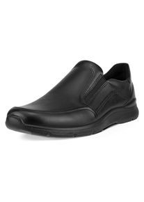Slipper Ecco "IRVING", Herren, Gr. 42, Textil, schwarz, Glattleder, Schuhe Slipper, Business Schuh, Halbschuh mit praktischen Stretcheins&auml;tzen