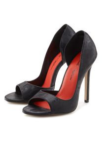 High-Heel-Sandalette "Peeptoe Pumps mit hohem Absatz", Damen, Gr. 40, schwarz, Obermaterial: 100% Polyurethan. Decksohle: 100% Lederimitat. Futter: 100% Polyurethan. Laufsohle: 100% Synthetik, LASCANA Belle Affaire, Schuhe High-Heel-Sandalette, verf&uuml;hrerischer Sommerschuh, stilvoller, offener Schuh, Topseller