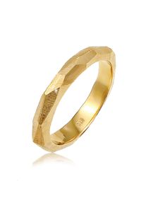 Partnerring Elli Premium "Ring Freundschaftsring Trauring Organic matt 925 Silber" Gr. 54, gold, Fingerringe, Damen, 54, Silber 925 (Sterlingsilber), Partnerring