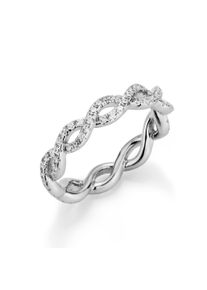 Silberring "Ring Infinity (Unendlichkeitszeichen) mit Zirkonia, Silber 925" Gr. 58, silber, Giorgio Martello MILANO, Fingerringe, Damen, 58, Silber 925 (Sterlingsilber), Silberring