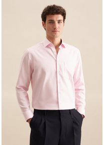 Businesshemd Seidensticker "Regular", Herren, Gr. XL44, normale &Auml;rmell&auml;ngen, rosa, 100% Baumwolle, unifarben, regular fit, 2-Knopf-Manschette, Hemden Businesshemd, Regular 1/1 Kentkragen Uni