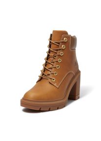 Schn&uuml;rstiefelette Timberland "ALLINGTON HEIGHTSMID LACE UP BOOT", Damen, Gr. 41, Polyester, braun (wheat full grain), Leder, Schuhe Schn&uuml;rstiefelette, Winterschuhe, Winterstiefel, Schn&uuml;rboots, Winterboots