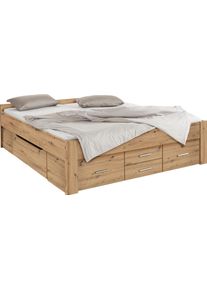 Bett Rauch "Scala", braun (eichefarben artisan), B:165cm H:60cm L:207cm, Betten, Bett, mit Schubk&auml;sten in 3 Varianten