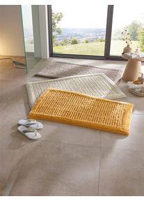 Badematte HEINE HOME Gr. 6, gelb (senfgelb), rund ( &Oslash; 75cm), 1 Stk., Badematten, Badematte