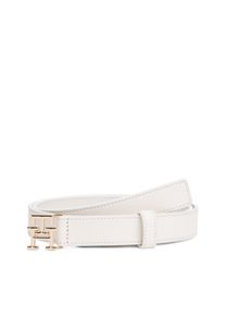 Lederg&uuml;rtel Tommy Hilfiger "TH MODERN 2.5 cm breit", Damen, Gr. 80, wei&szlig; (ivory petal), Rindsleder, unifarben, G&uuml;rtel Lederg&uuml;rtel, Gr&ouml;&szlig;enverstelbar