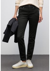 5-Pocket-Jeans Street One "Style Jane", Damen, Gr. 32, L&auml;nge 32, schwarz clean washed, Denim/Jeans, Obermaterial: 63% Baumwolle, 25% Polyester, 10% Viskose, 2% Elasthan, unifarben, slim fit lang, Jeans 5-Pocket-Jeans, im Slim Fit, Mid Waist