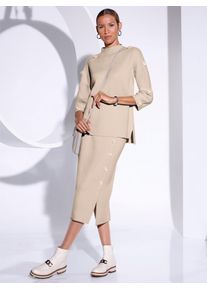 CR&Eacute;ATION L Strickrock CREATION L, Damen, Gr. 50, beige (sand), 50% Polyacryl, 50% Wolle, unifarben, wadenlang, R&ouml;cke Strickrock