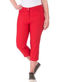 Caprihose KjBRAND "Betty 7/8", Damen, Gr. 44, N-Gr, rot, Web, Obermaterial: 60% Baumwolle, 37% Polyamid, 3% Elasthan, Basic schmal, Hosen Caprihose, Sommerhose