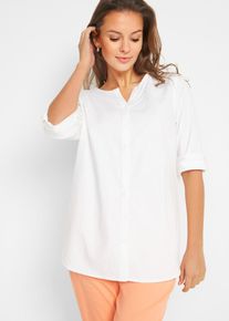 bonprix "Bluse mit Leinen, 3/4 Arm" Regular Fit, f&uuml;r den Alltag, aus Leinen und Baumwolle