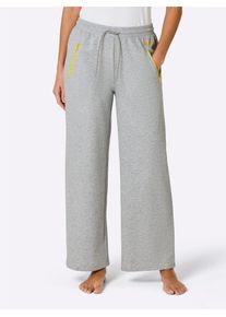 Dehnbund-Hose feel good, Damen, Gr. 52/54, Normalgr&ouml;&szlig;en, grau (grau, meliert), 50% Baumwolle, 50% Polyester, gemustert, mehrfarbig, unifarben, Hosen Dehnbund-Hose