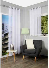 Gardine Home Wohnideen "DOLLY", wei&szlig;, B:140cm H:175cm, Voile, Polyester, Gardinen, Gardine, transparent