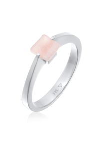 Silberring Elli Premium "Ring Solit&auml;r Edelstein Viereck Klassik 925 Silber" Gr. 58, silber, Fingerringe, Damen, 58, Silber 925 (Sterlingsilber), Silberring