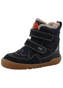 Barfu&szlig;schuh Lurchi "Juppy Barefoot-TEX", M&auml;dchen, Gr. 29, Warmfutter, navy, Leder, Textil, Veloursleder, Schuhe Barfu&szlig;schuh, Klettboots mit TEX-Ausstattung, Gr&ouml;&szlig;enschablone zum Download