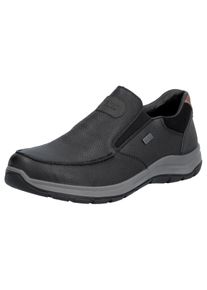Slipper Rieker, Herren, Gr. 46, schwarz, Leder, Lederimitat, Schuhe Slipper, Schlupfschuh, Outdoorschuh, Halbschuh mit RiekerTEX
