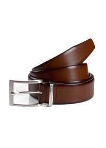 Lederg&uuml;rtel Tom Tailor "TTBILL", Herren, Gr. 110, braun, Materialmix, unifarben, G&uuml;rtel Lederg&uuml;rtel, 3.5 cm breiter Herreng&uuml;rtel, Freizeit- und Anzugsg&uuml;rtel, bis Gr. 120