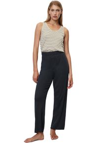 Marc O'Polo Homewearhose MARC O'POLO "Hose Allrounder Marc O&acute;Polo", Damen, Gr. L, N-Gr, blau (navy), Obermaterial: 60% Baumwolle, 40% Modal, unifarben, bequem lang, Hosen Homewearhose, mit lockerem Fall