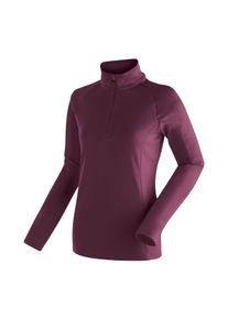 Fleecepullover Maier Sports "Eva", Damen, Gr. 46, purpurviolett, 100% Polyester, hoch geschlossener Ausschnitt, Sweatshirts Fleecepullover, Damen Fleece, funktioneller Midlayer, Half-Zip, Regular Fit
