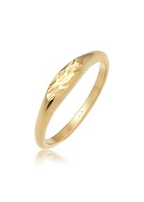 Siegelring Elli "Ring Siegelring Oval Pinky Ring 925 Silber" Gr. 46, gold, Fingerringe, Damen, 46, ohne Stein, Silber 925 (Sterlingsilber), 9mm, Siegelring