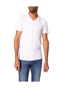 T-Shirt Pierre Cardin "T-Shirt V DP", Herren, Gr. XL, wei&szlig;, Jersey, Obermaterial: 95% Baumwolle, 5% Elasthan, V-Ausschnitt, Shirts T-Shirt