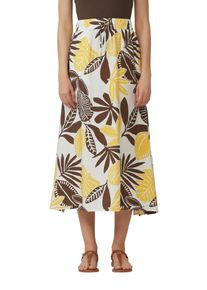 Midirock s.Oliver, Damen, Gr. 40, schwarz (beige schwarz), Web, Obermaterial: 84% Viskose, 16% Polyamid, bedruckt, relaxed fit 3/4-L&auml;nge, R&ouml;cke Midirock, mit floralem Muster und aus Viskosemix