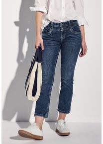 7/8-Jeans Street One "Style Jane", Damen, Gr. 30, L&auml;nge 26, dunkelblau washed, Denim/Jeans, Obermaterial: 79% Baumwolle, 15% Polyester, 4% Elastomultiester, 2% Elasthan, unifarben, regular fit 7/8-L&auml;nge, Jeans 7/8-Jeans, im Five-Pocket Style