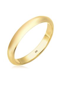 Silberring Elli Premium "Ring Ehering Bandring 375 Gelbgold" Gr. 58, gold, Fingerringe, Damen, 58, Gelbgold 375, Silberring