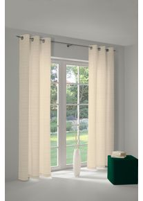 Vorhang Adam "Urban Cactus" Gr. 2, beige (natur), B:145cm H:175cm, Jacquard, Baumwolle (Bio-Baumwolle), Gardinen, Vorhang, aus 100% Bio-Baumwolle