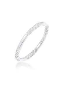 Silberring Elli "Ring Gedreht Basic Schlicht 925 Silber" Gr. 52, silber, Fingerringe, Damen, 52, Silber 925 (Sterlingsilber), Silberring