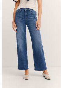 5-Pocket-Jeans Bugatti, Damen, Gr. 42, Normalgr&ouml;&szlig;en, 350, blau, 98% Baumwolle, 2% Elasthan, Jeans 5-Pocket-Jeans, mit geradem Beinverlauf