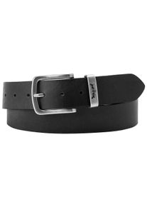 Levi's Lederg&uuml;rtel LEVI'S "METAL TWO HORSE KEEPER BELT", Damen, Gr. 120, schwarz (regular schwarz), Leder, unifarben, G&uuml;rtel Lederg&uuml;rtel, mit Metallschlie&szlig;e, Topseller