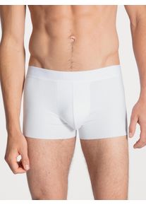 Boxershorts Calida "Clean Line", Herren, Gr. XL (56), wei&szlig;, Interlock, Obermaterial: 92% Modal (TENCEL&trade;), 8% Elasthan, unifarben, k&ouml;rpernah, Unterhosen Boxershorts, Interlock, ohne Eingriff, elastisch, schnell trocknend, weich