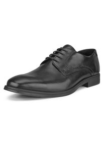 Schn&uuml;rschuh Ecco "MELBOURNE", Herren, Gr. 48, schwarz, Leder, Schuhe Schn&uuml;rschuh, mit seitlichen N&auml;hten, Freizeitschuh, Halbschuh, Schn&uuml;rschuh