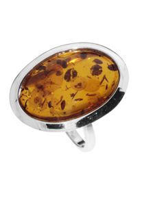 Fingerring OSTSEE-SCHMUCK "- Birka - Silber 925/000 - Bernstein" Gr. 64, silber (silber 925, silberfarben, wei&szlig;), Fingerringe, Damen, 64, Fingerring