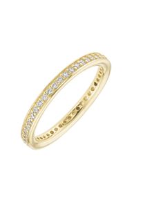 Silberring Smart Jewel "Ring mit Zirkonia, Silber 925" Gr. 54, gold, Fingerringe, Damen, 54, Silber 925 (Sterlingsilber), Silberring