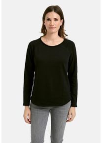 Smith & Soul Langarmshirt SMITH & SOUL, Damen, Gr. XS, schwarz, Jersey, Obermaterial: 100% Baumwolle, unifarben, h&uuml;ftlang, tiefer Rundhals, Raglan&auml;rmel, Shirts Langarmshirt, mit Rundhals, Raglan&auml;rmel