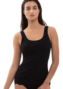Tr&auml;gertop Mey "ORANGIC COTTON", Damen, Gr. XL, schwarz, Feinripp, Obermaterial: 94% Baumwolle, 6% Elasthan, schmal h&uuml;ftbedeckend, Rundhals, Tops Tr&auml;gertop, tiefer Rundhalsausschnitt, Feinripp, Baumwollmischung, atmungsaktiv