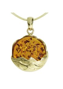 Kette und Anh&auml;nger Set OSTSEE-SCHMUCK "- Auri - Gold 333/000 - Bernstein" Gr. 45, gold (gold 333, goldfarben, gelb), Schmuck_Sets, Damen, 45, Gelbgold 333, Kette und Anh&auml;nger Set