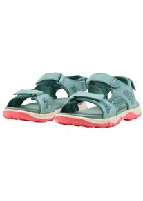 Sandale Jack Wolfskin "TARACO BEACH SANDAL K", M&auml;dchen, Gr. 39, gr&uuml;n (soft jade), Synthetik, Textil, Schuhe Sandale, mit Klettverschluss