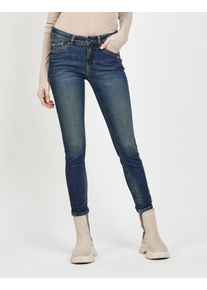 Skinny-fit-Jeans Gang "94LAYLA", Damen, Gr. 28, N-Gr, tinted schwarz sea, Denim/Jeans, Obermaterial: 90% Baumwolle, 6% Polyester, 4% Elasthan, skinny fit kn&ouml;chelfrei, Jeans Skinny-fit-Jeans, mit Used-Effekten