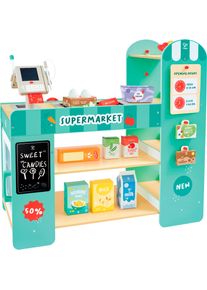 Kaufladen HAPE "Intelligenter Supermarkt", bunt, Kaufl&auml;den, KinderB:80cm H:79,5cm T:31cm, Holz, Kunststoff, Papier, Kaufladen, B:80cm H:79,5cm T:31cm