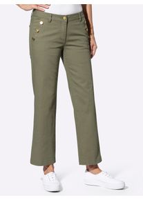 Webhose Inspirationen, Damen, Gr. 38, Normalgr&ouml;&szlig;en, gr&uuml;n (khaki), 98% Baumwolle, 2% Elasthan, unifarben, Hosen Webhose