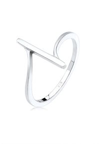 Silberring Elli "Ring Geo Form Geschwungen 925 Sterling Silber" Gr. 58, silber, Fingerringe, Damen, 58, Silber 925 (Sterlingsilber), Silberring