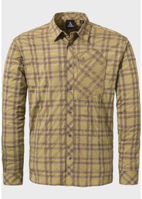 Sch&ouml;ffel Outdoorhemd SCH&Ouml;FFEL "Hiking Shirt Style Dynkur MNS", Herren, Gr. 46, Normalgr&ouml;&szlig;en, gr&uuml;n (4605, gr&uuml;n), Oberstoff: 100% Polyester Oberstoff: 81% Polyester 14% Nylon 5% Elasthan, V-Ausschnitt, Hemden Outdoorhemd