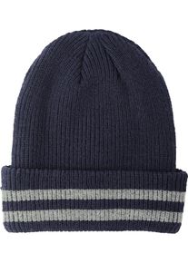 Strickm&uuml;tze Babista "M&uuml;tze ILMON", Herren, Gr. 1, blau (dunkelblau), Obermaterial: 50% Viskose Birla CV Birla. 28% Polyester COOLMAX PES(Coolmax). 22% Polyamid ECONYL PA ECONYL., M&uuml;tzen Strickm&uuml;tze